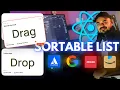 Sortable List ReactJS Drag Drop Full Course Amazon Google Uber Frontend Machine Coding Interview