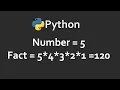Factorial Number in Python Solutions For Python 100 Exercises Program10 CodingFacts