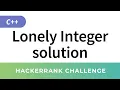 HackerRank C Algorithms Lonely Integer solution Bit Manipulation