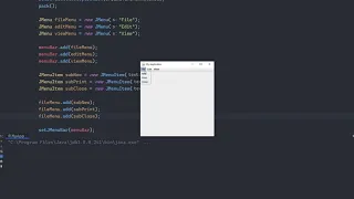 JAVA Swing Part B Creating menus and sub menus in JFrame