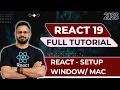 React 19 Tutorial in Hindi - Setup React on Windows macOS Install React with CRA Vite