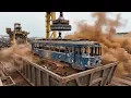 The Sound of Real Steel — Train Car Dropped by Magnet Crane (ASMR)
