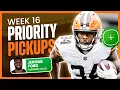 Top 7 Fantasy Football Waiver Wire Pickups for Week 16 Priority Adds 2024