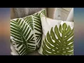 Hodeco Tropical Leaves Embroidery Throw Pillow Covers 18x18 Decorative Floor Pillow review