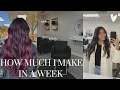 HOW MUCH I MAKE IN A WEEK AS A HAIRSTYLIST hairstylist vlog life update come to work with me
