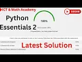 Python Essentials 2 Final Test Latest Solution Cisco Skills for all Cisco Networking Academy
