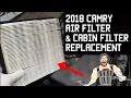 2018 Camry cabin filter and air filter replacement