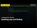 AI-Driven Unit Testing 03 8 - Installing nvm and Node js