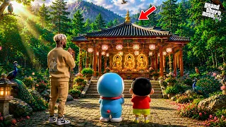 GTA V: Shinchan and Doraemon Found a Buddha Temple in the Forest #prashugamer #doremon #shinchan