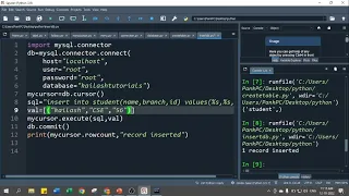 Inserting Data to MySQL Table through Python Code Python MySQL Connectivity MySQL 04
