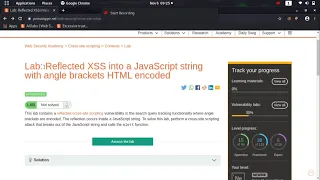 Reflected XSS into a JavaScript string with angle brackets HTML encoded Solution 2020-2021