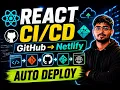 React Pipeline Auto Deploy React App from GitHub to Netlify Complete Tutorial Hindi 2026