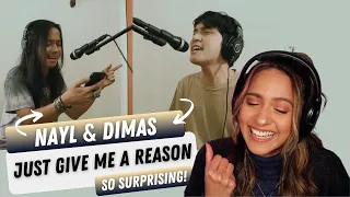 nayl author ft dimas senopati just give me a reason acoustic cover reaction 