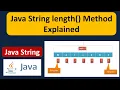 Java String length Method Explained Java String length method Java Tutorial