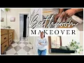 USING PEEL STICK TILE FOR A BATHROOM MAKEOVER Budget Friendly Bathroom DIY House to Home