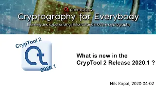 What is New in the CrypTool 2 Release 2020 1