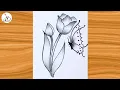 Download Lagu How to draw a Butterfly on Flower||Simple Pencil Sketch||Easy Drawing ideas for Beginners 