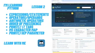 I m Learning Python Lesson 2 Arithmetic Expressions