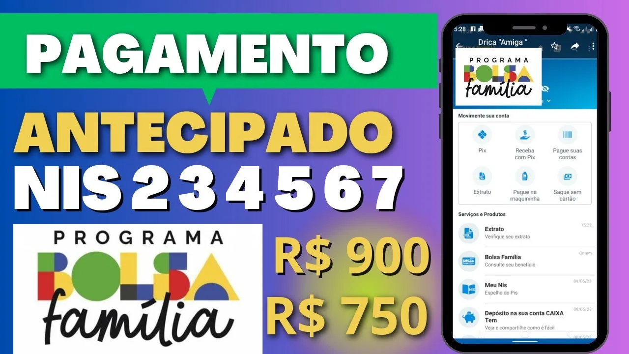 PAGAMENTO BOLSA FAMÍLIA ANTECIPADO MÊS DE MAIO NIS 2 3 4 5 6 7 8 9 NA CONTA CAIXA TEM
