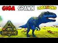 ARK Lost Island ALL GIGA Spawn LOCATIONS