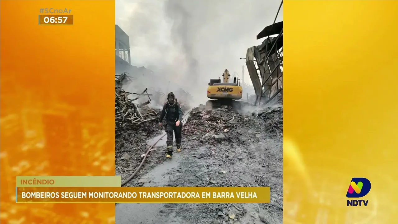 Região onde aconteceu incêndio em Barra Velha segue sendo monitorada pelos Bombeiros