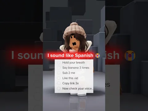I sound like Spanish 😭 #roblox #robloxshorts