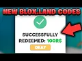 ALL NEW BLOX LAND PROMOCODES 2023 New Working Blox Land Codes