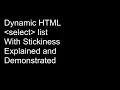 Dynamic HTML Select list using JavaScript on the server