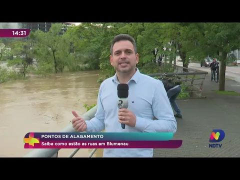 Pontos de alagamento: saiba como estão as ruas em Blumenau