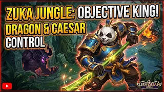 Zuka in the jungle is extremely effective at controlling major objectives like dragons and Caesar.