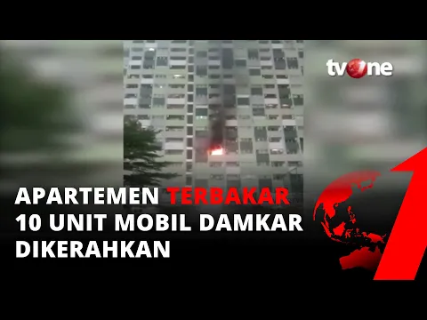 Kebakaran Melanda Salah Satu Tower Apartemen Central Cakung, penyebab karena puntung rokok