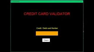 Credit card validator Application Using Python
