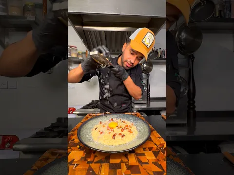 I Didn’t Think Risotto Carbonara Could Be This Delicious! 🤯🍚🔥#italianfood #cooking #shorts