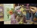 Quarantined Floral Painting Studio Window Still Life