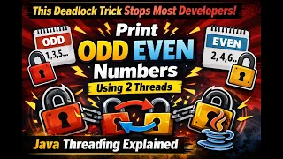 Print Odd Even Numbers Using 2 Threads Java Threading Explained Java Interview Questions