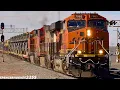 MASSIVE FREIGHT TRAINS 6 Military Train Chases More Needles Sub CA