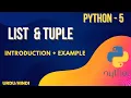 Lists and Tuple in Python Jawad Aslam
