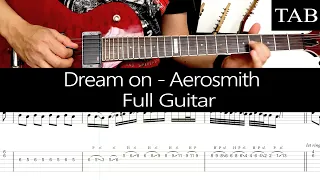 Download DREAM ON - Aerosmith: FULL guitar cover + TAB MP3