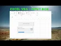 Input Box - VBA Visual Basic for Applications in Microsoft Excel