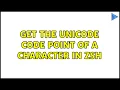 Get the Unicode code point of a character in zsh 2 Solutions