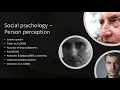 Person perception Social psychology