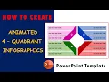 Animated PowerPoint Infographics 4 Quadrant Diagram Tutorial 4 Step Process Tutorial