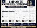 Employee Timesheet Payroll Forms 15 Printable Fillable PDF Templates