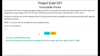 Project Euler 037 - Truncatable Primes