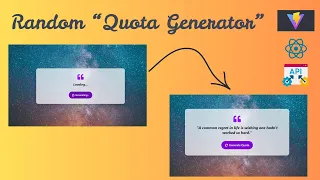 Build a Random Quote Generator with React Tailwind CSS Fetch API Coding Round Practice