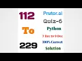 PYTHON QUIZ-6 ANSWER AKTU