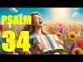 Psalm 34 Reading Embracing Gratitude and Trust With words - KJV