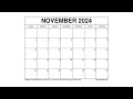 November 2024 Calendar Printable Templates with Holidays - VL Calendar