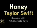 Taylor Swift - Honey Karaoke Instrumental Lower Higher Male \u0026 Original Key