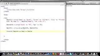 Web Design and Programming Pt 4 PHP Arrays